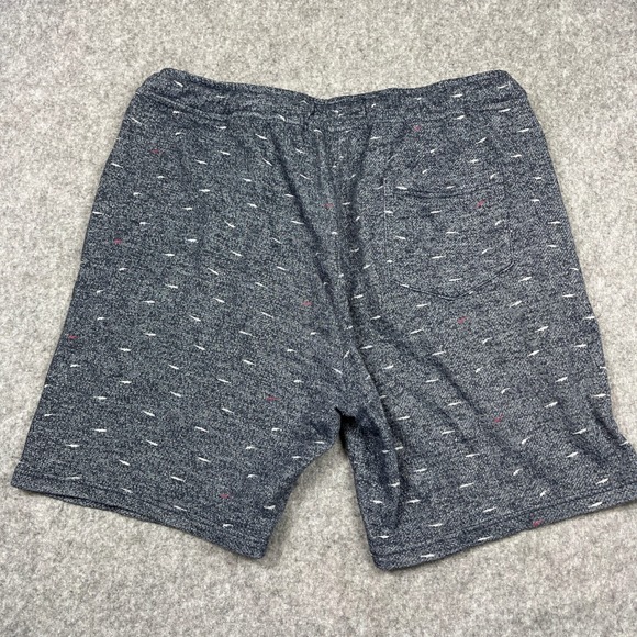 PUBLIC RECORD Terry Shorts Mens‎ Large Fish Shark AOP Drawstring Waist Knit - Picture 2 of 11